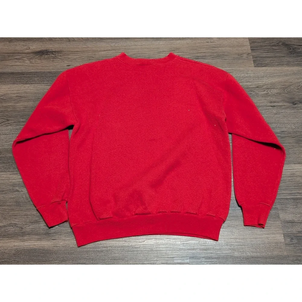 Vintage Tultex Red Statue‎ of Liberty USA Flag Sweatshirt Medium Patriotic READ